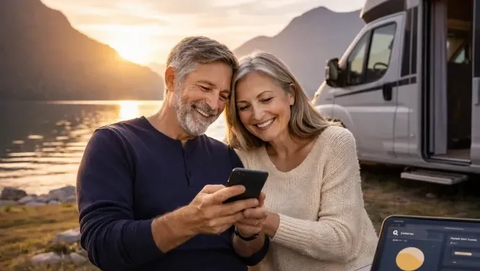 Camperbezitters bedienen hun camper via de Camptronics-app